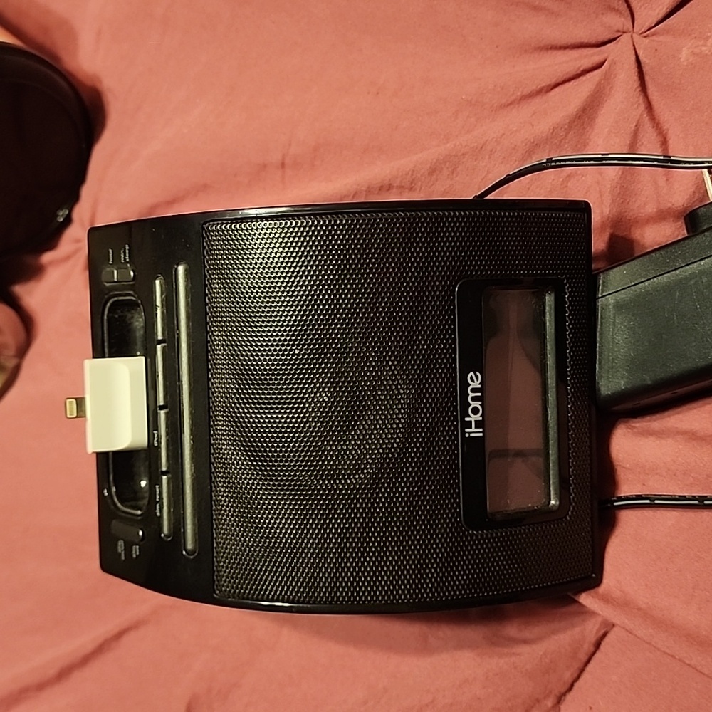 I home alarm clock, speaker and phone charger